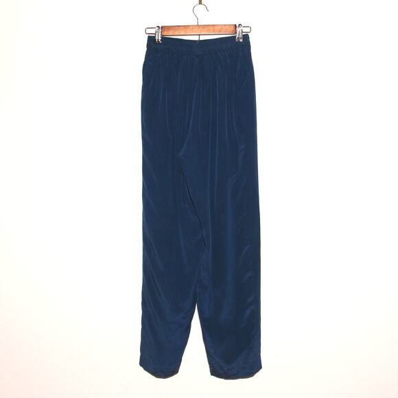 Vintage High Waist Tapered Leg Silk Pants Size 6 Jacqueline Ferrar - Picture 2 of 8